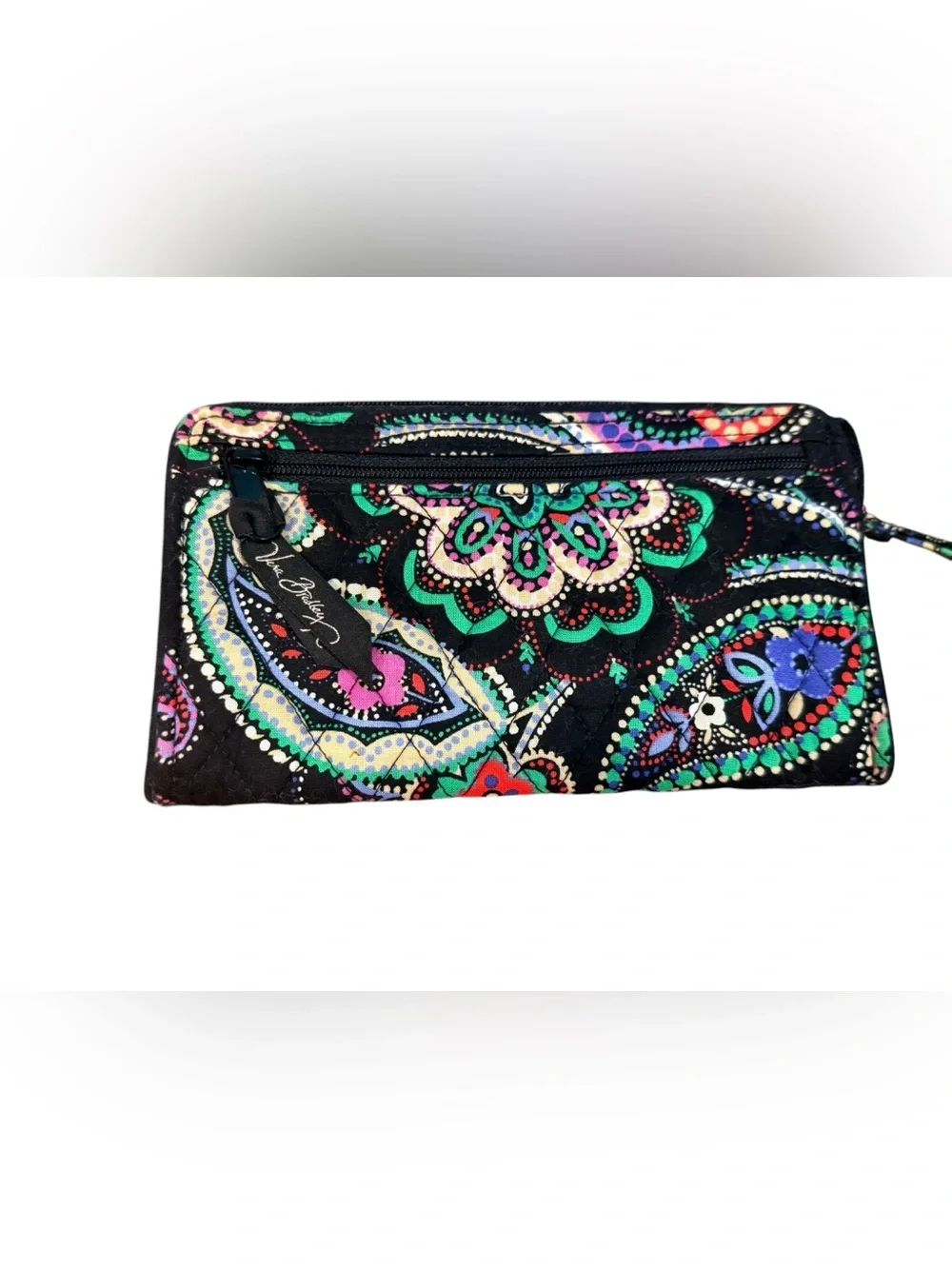 Vera Bradley Grab & Go Wristlet Retired Kiev Paisley Pattern Zip Clutch Wallet
